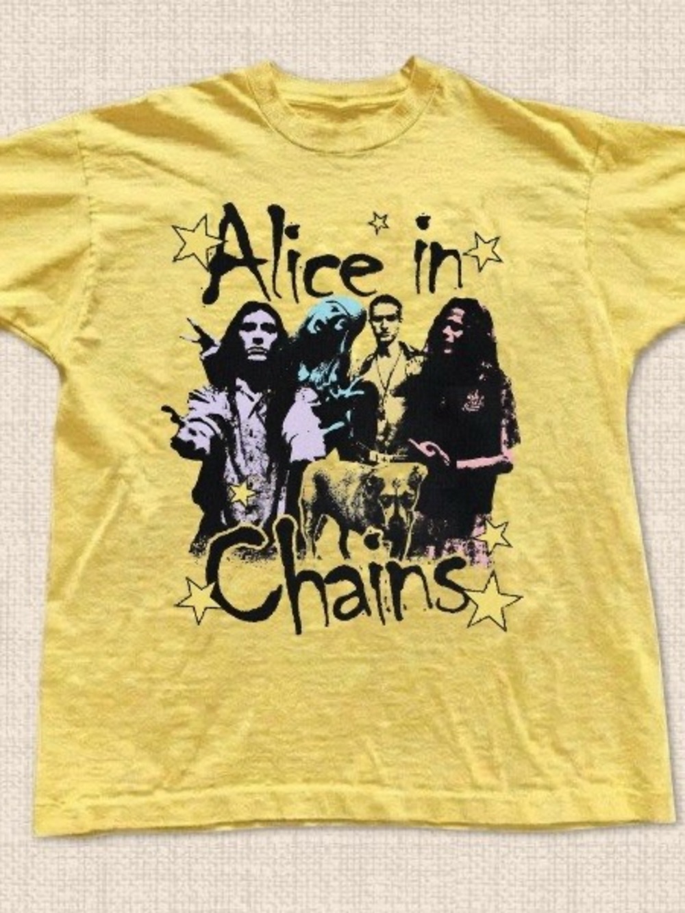 Gildan Yellow Alice in Chains Graphic Tee